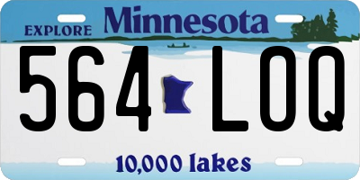 MN license plate 564LOQ