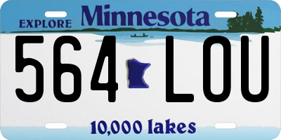 MN license plate 564LOU