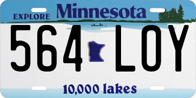 MN license plate 564LOY