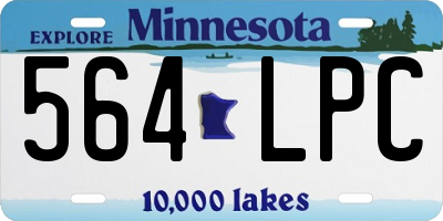 MN license plate 564LPC