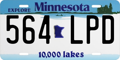 MN license plate 564LPD