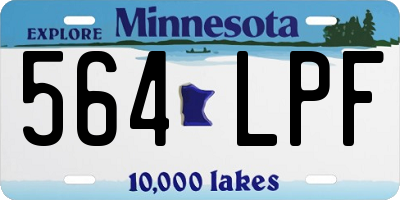 MN license plate 564LPF