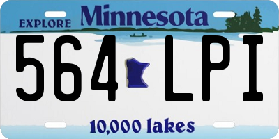 MN license plate 564LPI