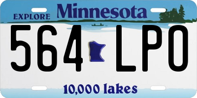 MN license plate 564LPO
