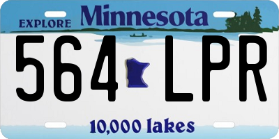 MN license plate 564LPR