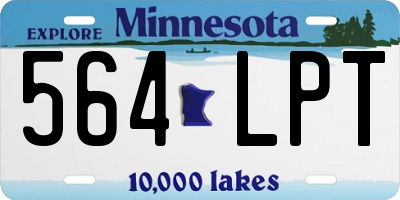 MN license plate 564LPT