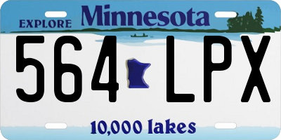 MN license plate 564LPX