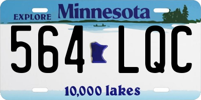MN license plate 564LQC