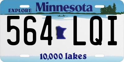MN license plate 564LQI