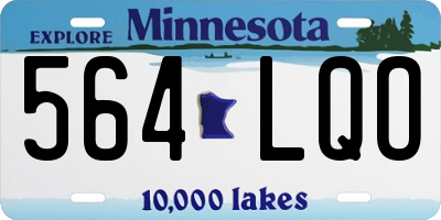 MN license plate 564LQO