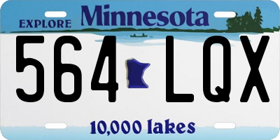 MN license plate 564LQX