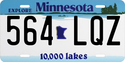 MN license plate 564LQZ