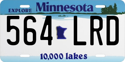 MN license plate 564LRD