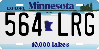 MN license plate 564LRG