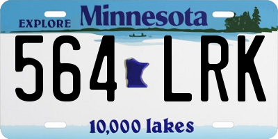 MN license plate 564LRK
