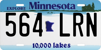 MN license plate 564LRN