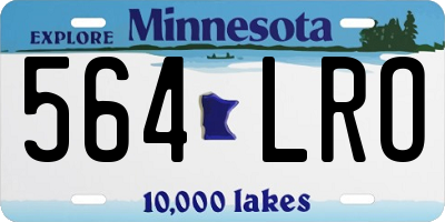 MN license plate 564LRO