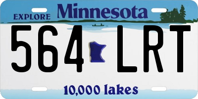 MN license plate 564LRT