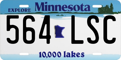 MN license plate 564LSC