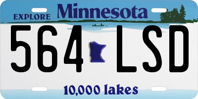 MN license plate 564LSD