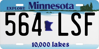 MN license plate 564LSF