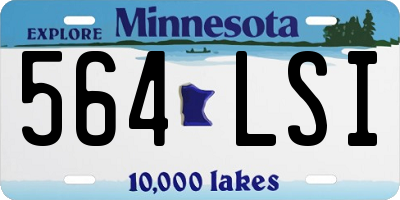 MN license plate 564LSI