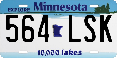 MN license plate 564LSK
