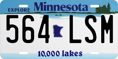 MN license plate 564LSM
