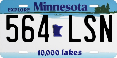 MN license plate 564LSN