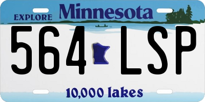 MN license plate 564LSP