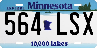 MN license plate 564LSX