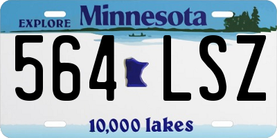 MN license plate 564LSZ