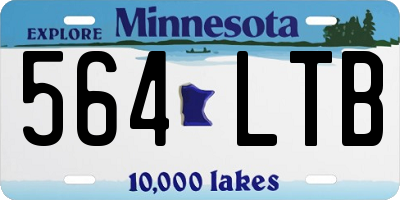 MN license plate 564LTB
