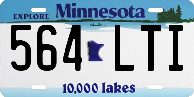 MN license plate 564LTI