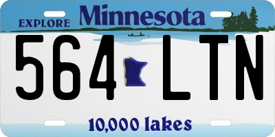 MN license plate 564LTN