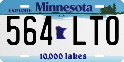 MN license plate 564LTO