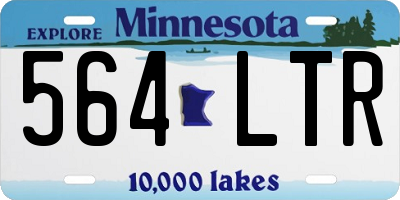 MN license plate 564LTR