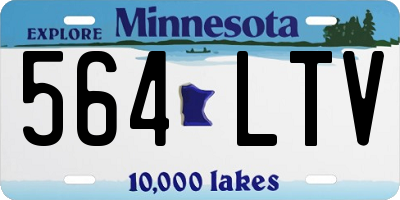 MN license plate 564LTV