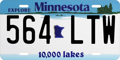MN license plate 564LTW