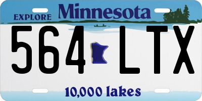 MN license plate 564LTX