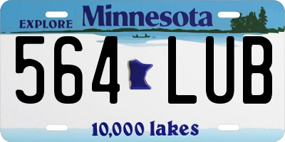 MN license plate 564LUB