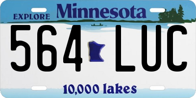 MN license plate 564LUC