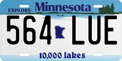 MN license plate 564LUE