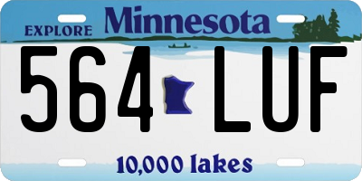 MN license plate 564LUF