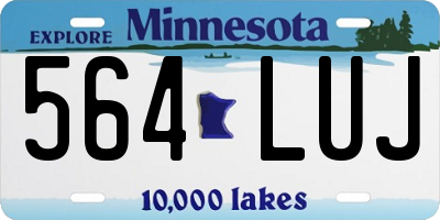 MN license plate 564LUJ