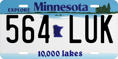 MN license plate 564LUK