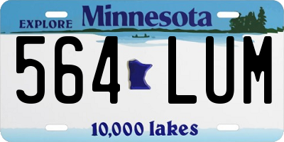 MN license plate 564LUM