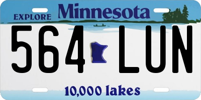 MN license plate 564LUN