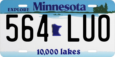 MN license plate 564LUO