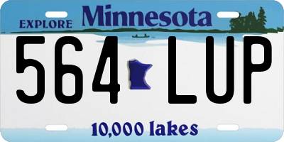 MN license plate 564LUP